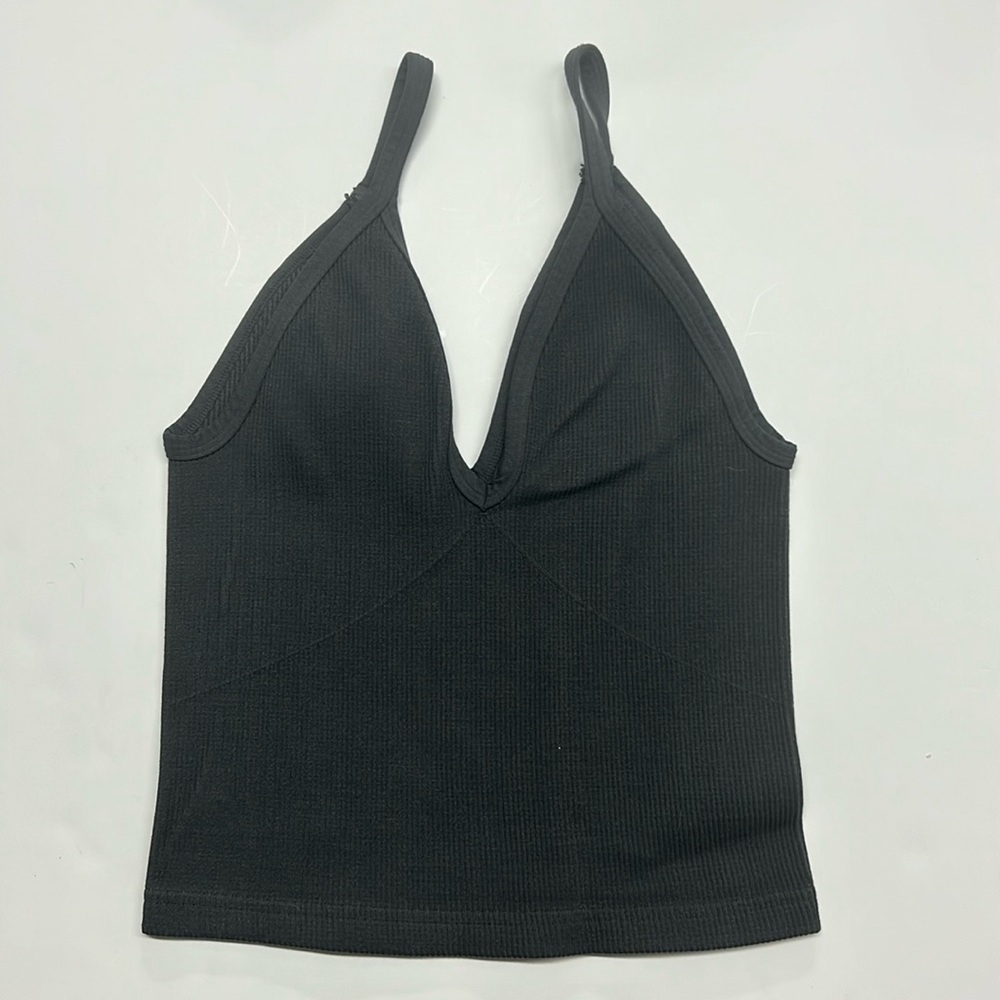 FP Movement Free People Happiness Runs V Neck Tank Dark Grey M/L
